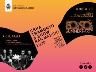 CENA, TRAMONTO & SHOW San Marino 2020